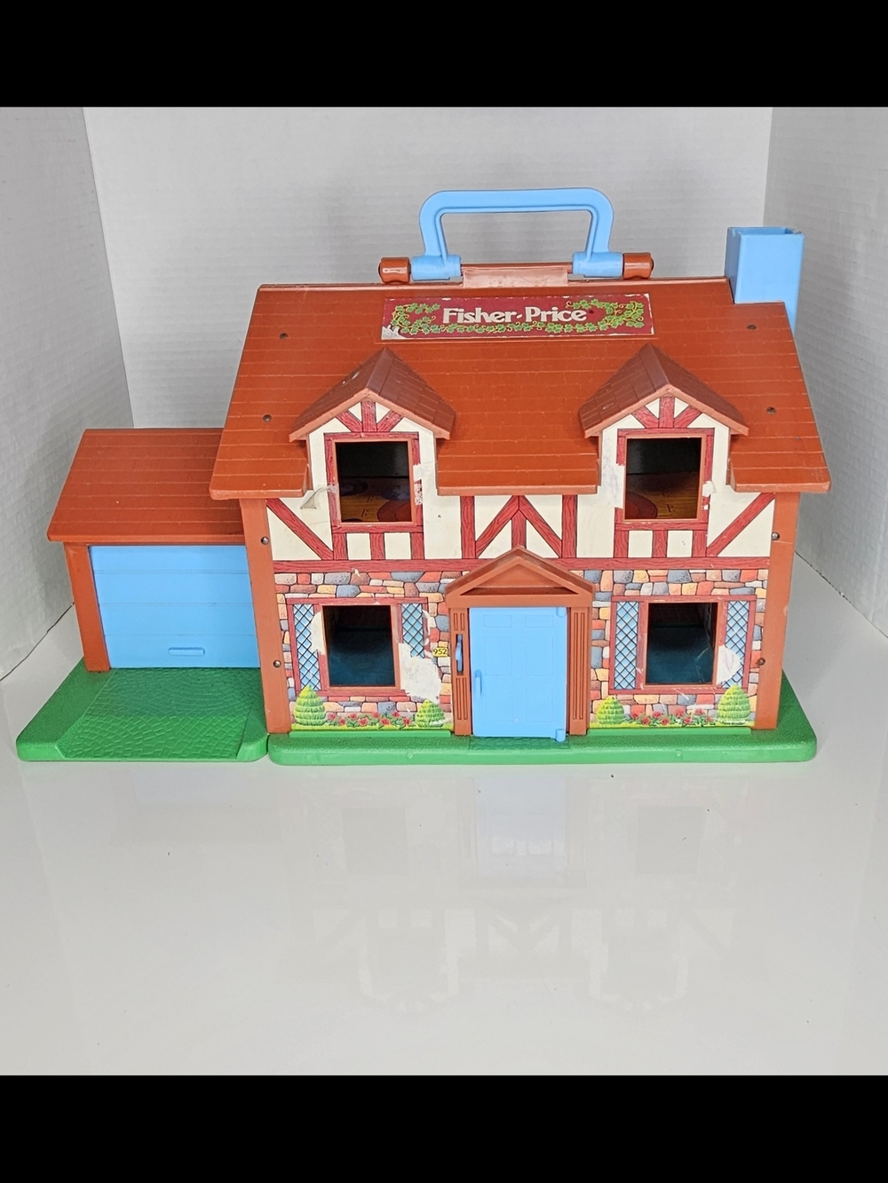 Fisher-Price Vintage Blue & Red Playhouse Toy
